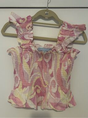 Hill House | Tops | Nwt Hill House The Josie Set Light Blue Jungle